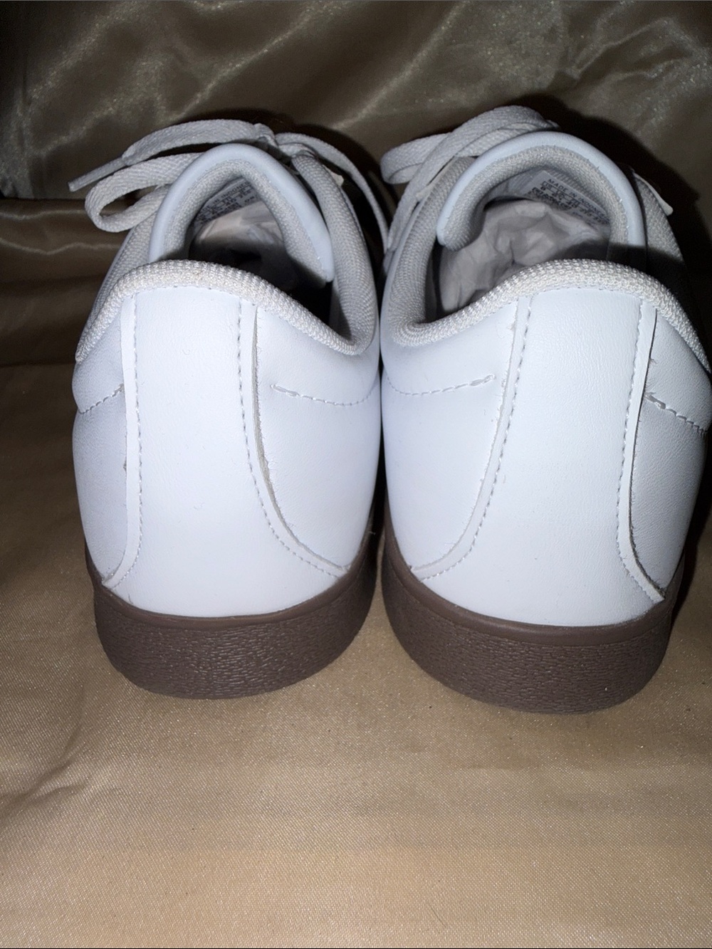 Adidas VL Court 3.0 White Black Gum Sole Sneakers NWOT - Picture 4 of 7
